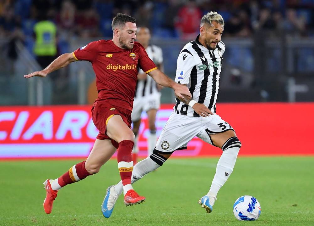 关于乌迪内斯客场逼平罗马，反击快速直接的信息